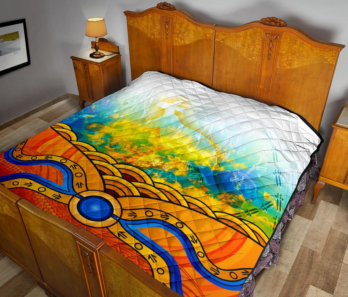 aboriginal-premium-quilt-australia-kangaroo-sky