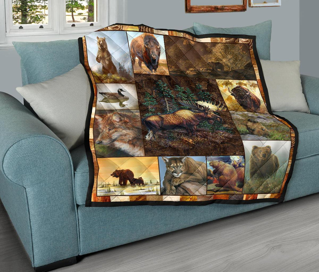 canada-animals-rustic-style-premium-quilt