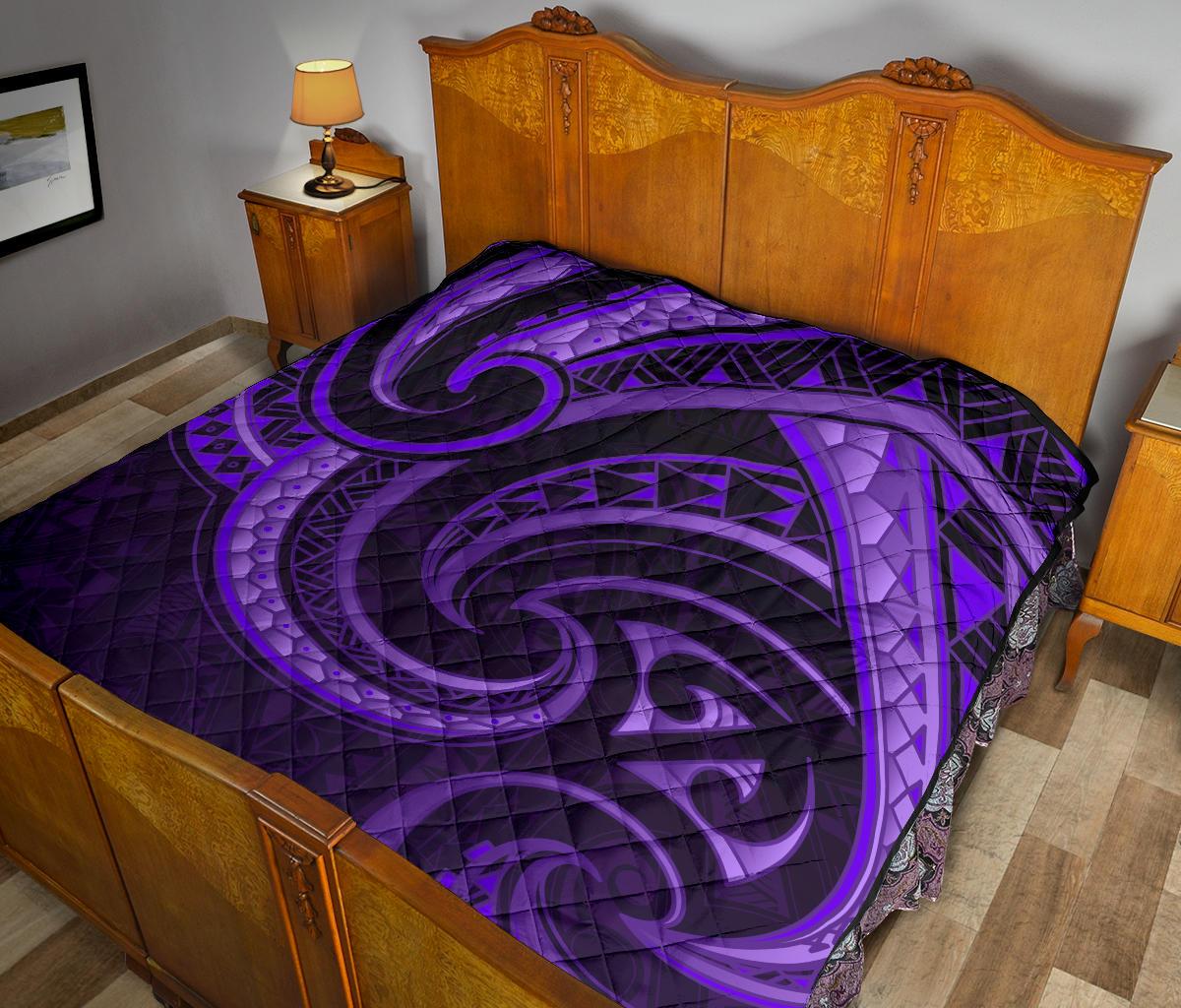 new-zealand-maori-mangopare-premium-quilt-polynesian-purple