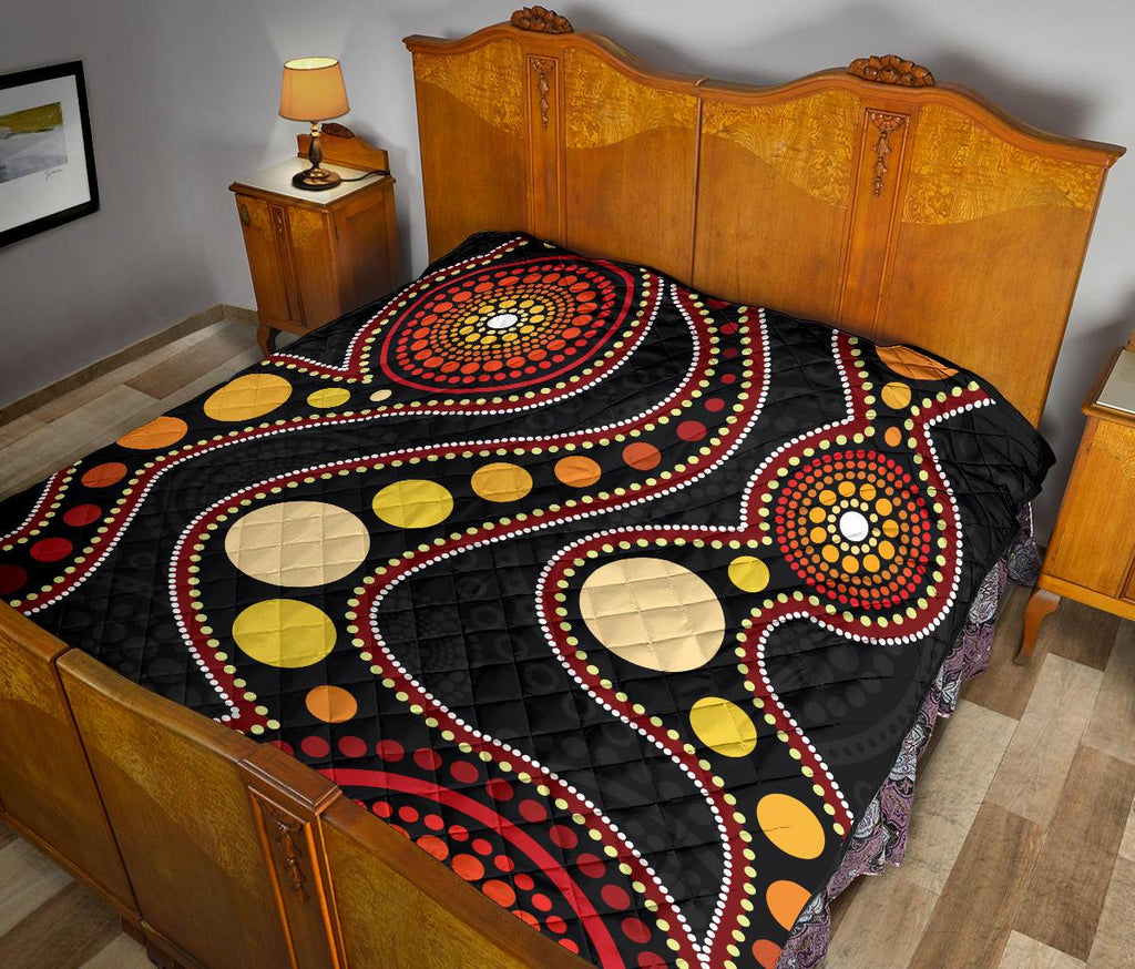 aboriginal-premium-quilt-australia-flower-aboriginal-art