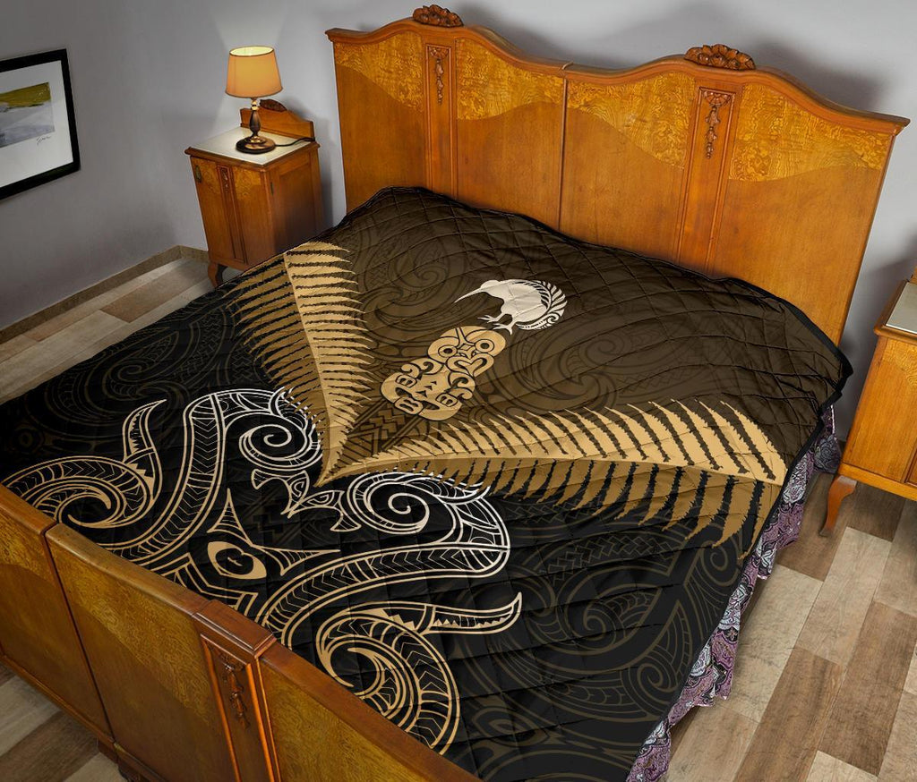 maori-manaia-new-zealand-premium-quilt-gold
