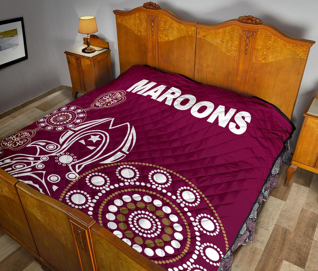 queensland-premium-quilt-maroons-simple-indigenous