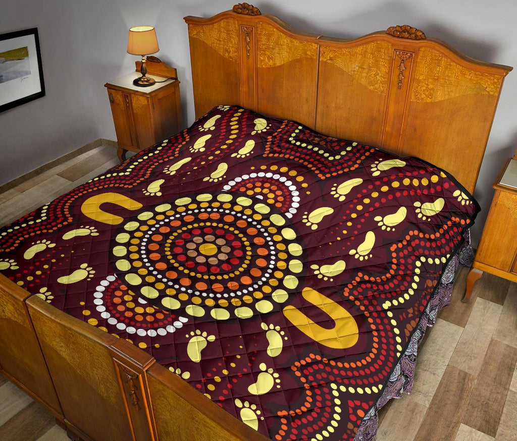 aboriginal-premium-quilt-indigenous-circle-footprint