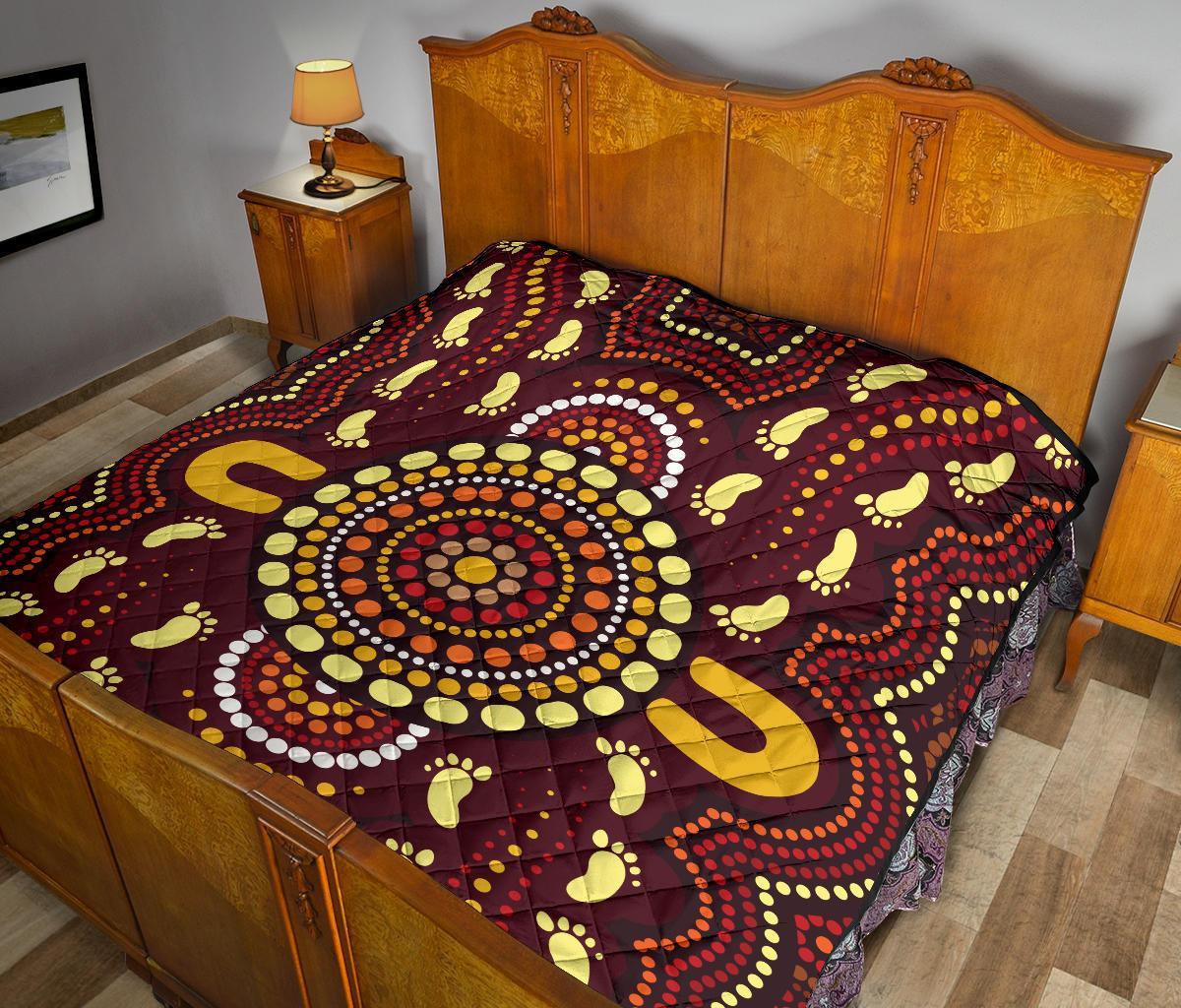 aboriginal-premium-quilt-indigenous-circle-footprint