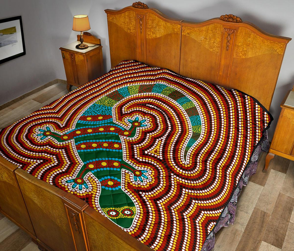 premium-quilts-lizard-coverlets-aboriginal-dot-painting