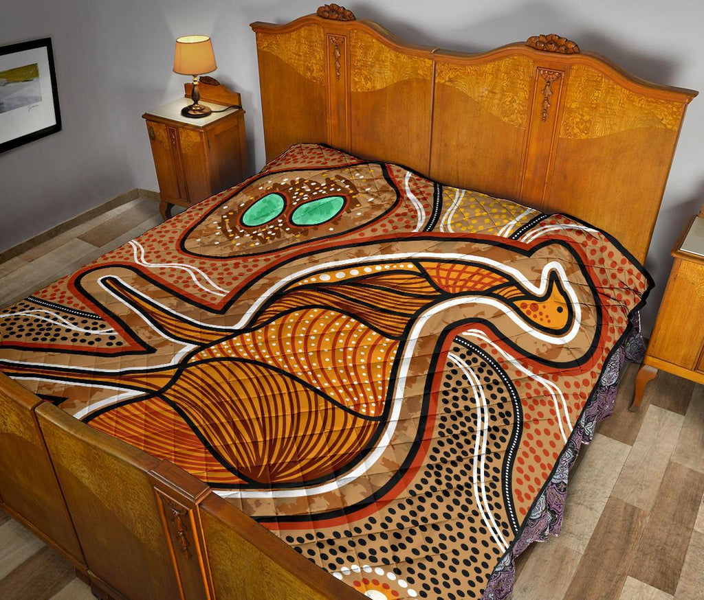 aboriginal-premium-quilt-indigenous-emu-vintage-stye