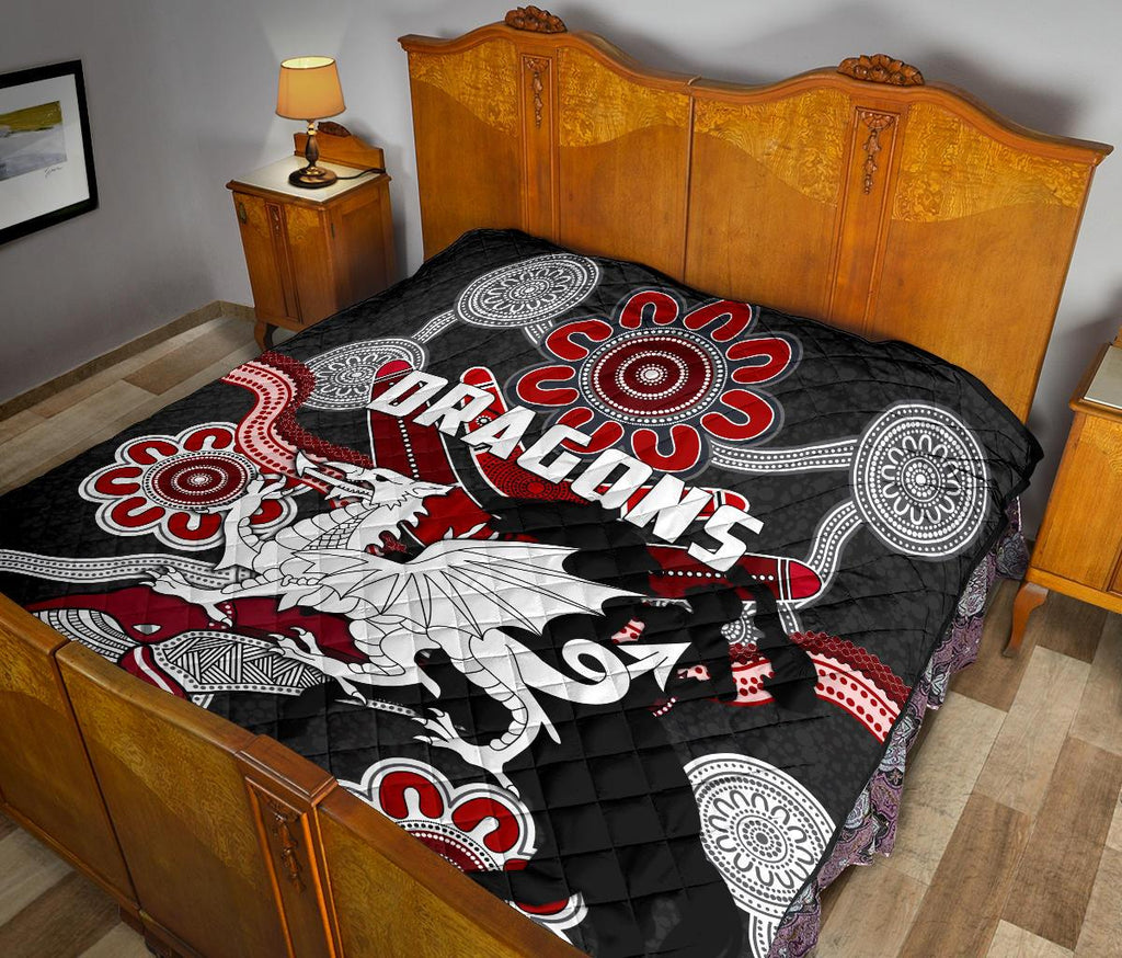 dragons-premium-quilt-st-george-indigenous-black