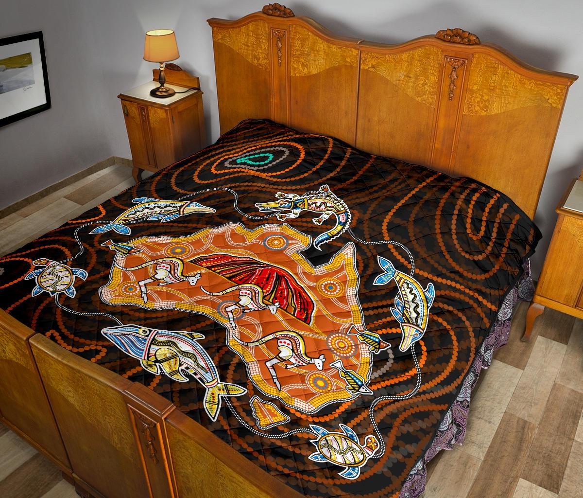 premium-quilt-australia-map-aboriginal-animals-quilt
