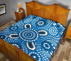 aboriginal-premium-quilt-indigenous-circle-dot-painting-blue-color
