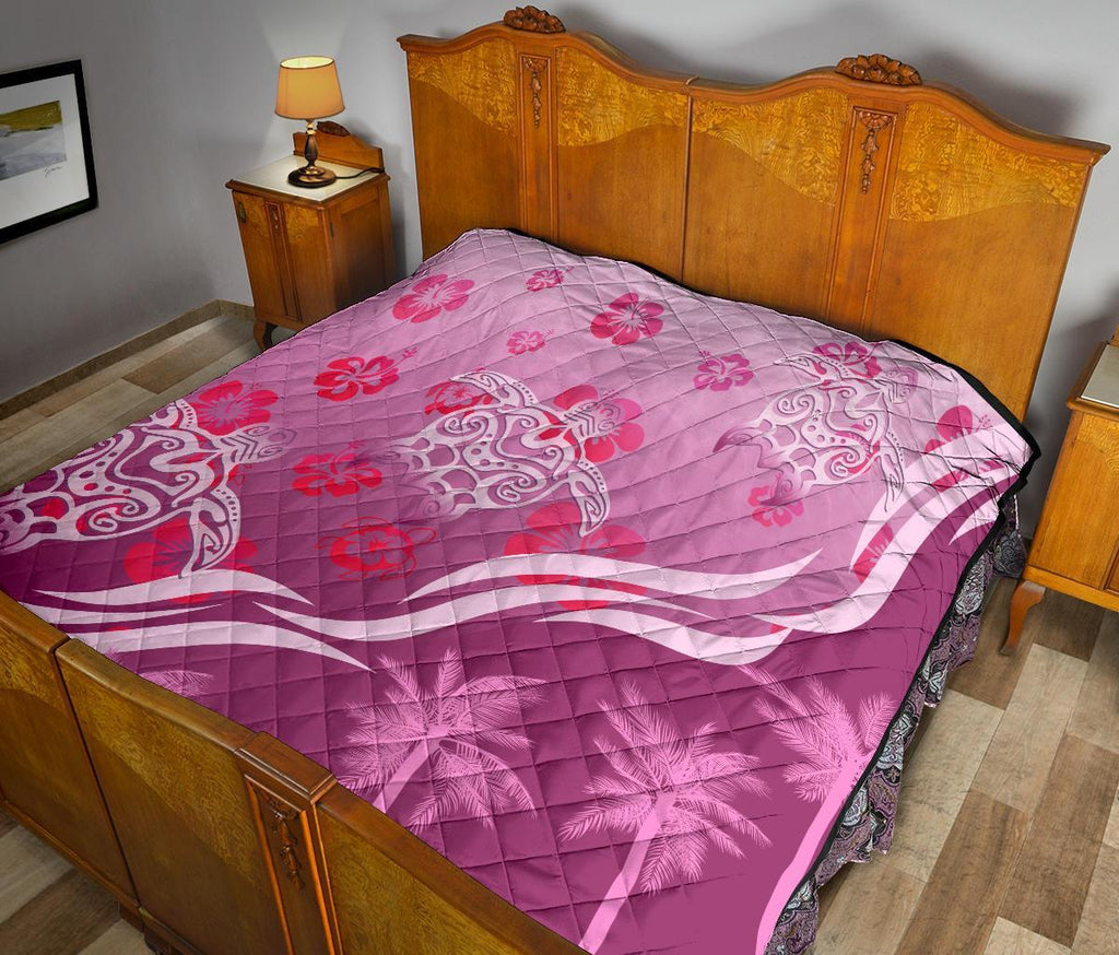 pink-turtle-hibiscus-premium-quilt