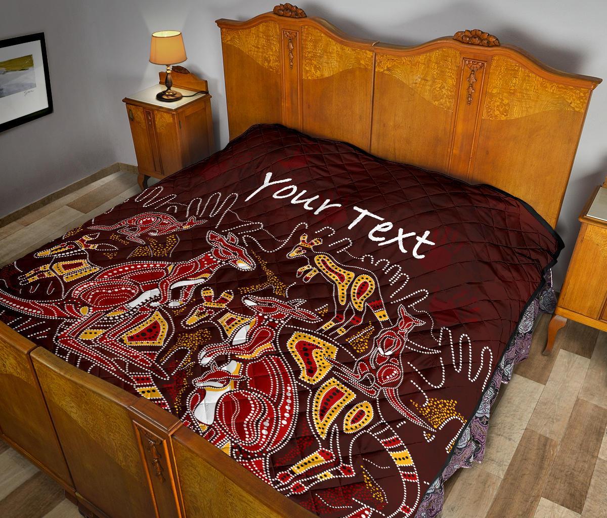 custom-aboriginal-premium-quilt-kangaroo-family-with-hand-art