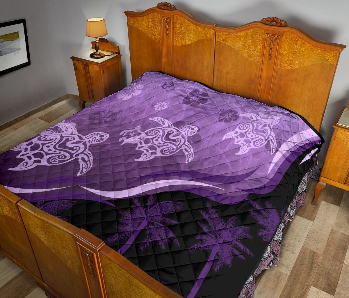 purple-turtle-hibiscus-premium-quilt