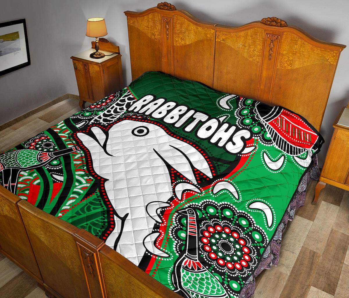 rabbitohs-premium-quilt-indigenous-survival-world