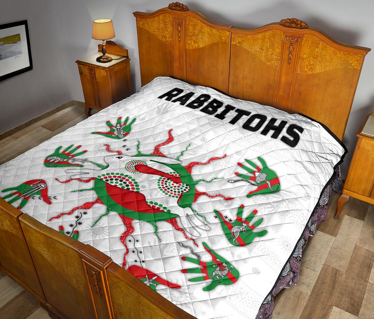 rabbitohs-indigenous-premium-quilt-animals-aboriginal