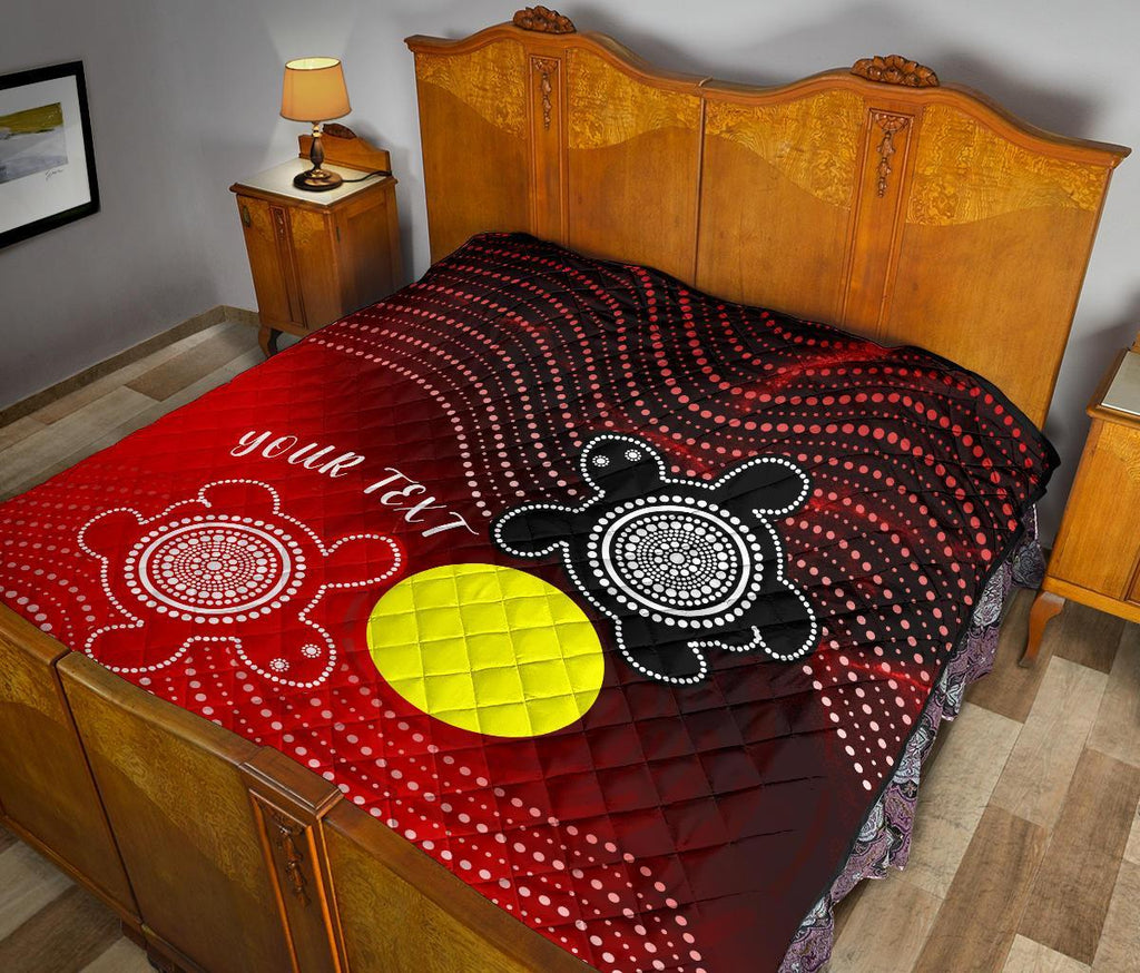 custom-aboriginal-premium-quilt-indigenous-circle-dot-painting-style