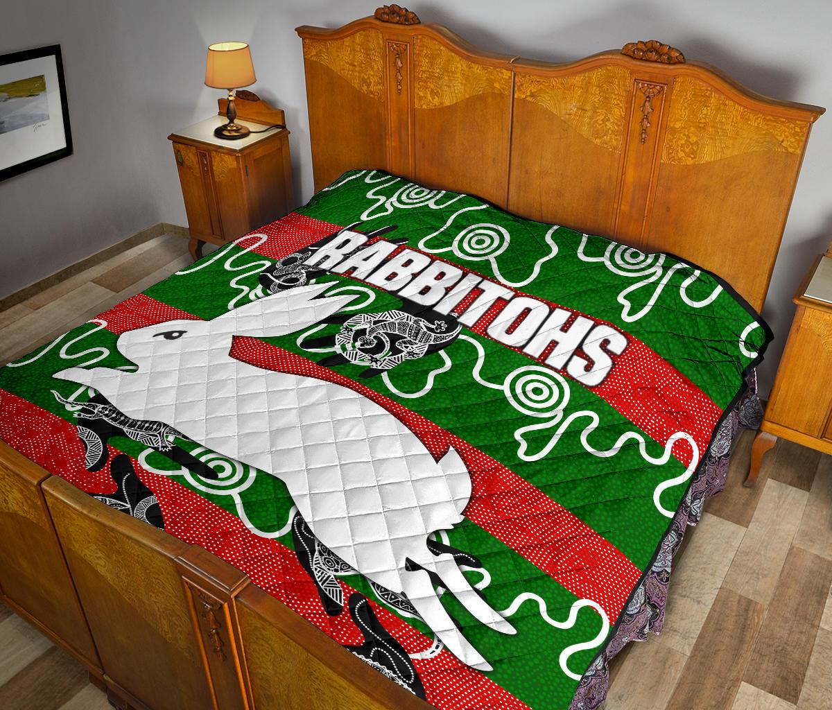 rabbitohs-premium-quilt-animals-aboriginal