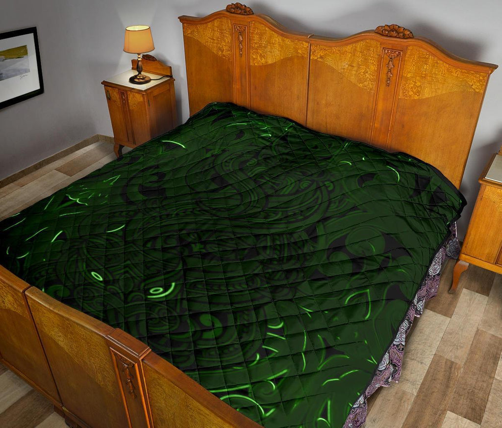 new-zealand-premium-quilt-maori-gods-tumatauenga-god-of-war-green