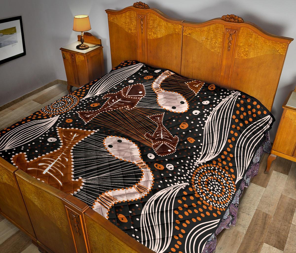 aboriginal-premium-quilt-indigenous-fish-and-snake