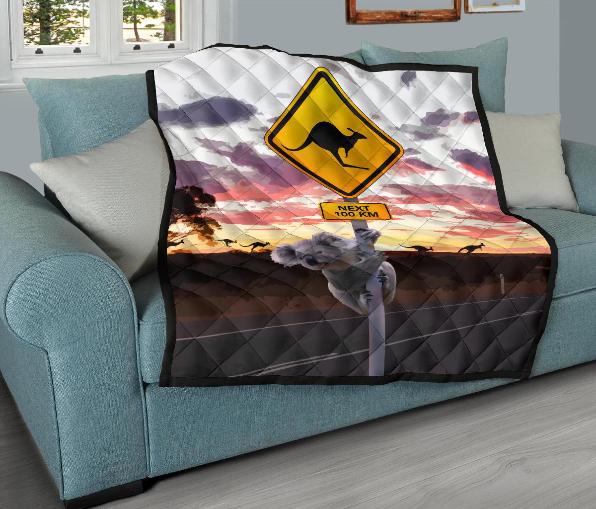 premium-quilts-koala-coverlets-kangaroo-sign-sunset-landscape-art