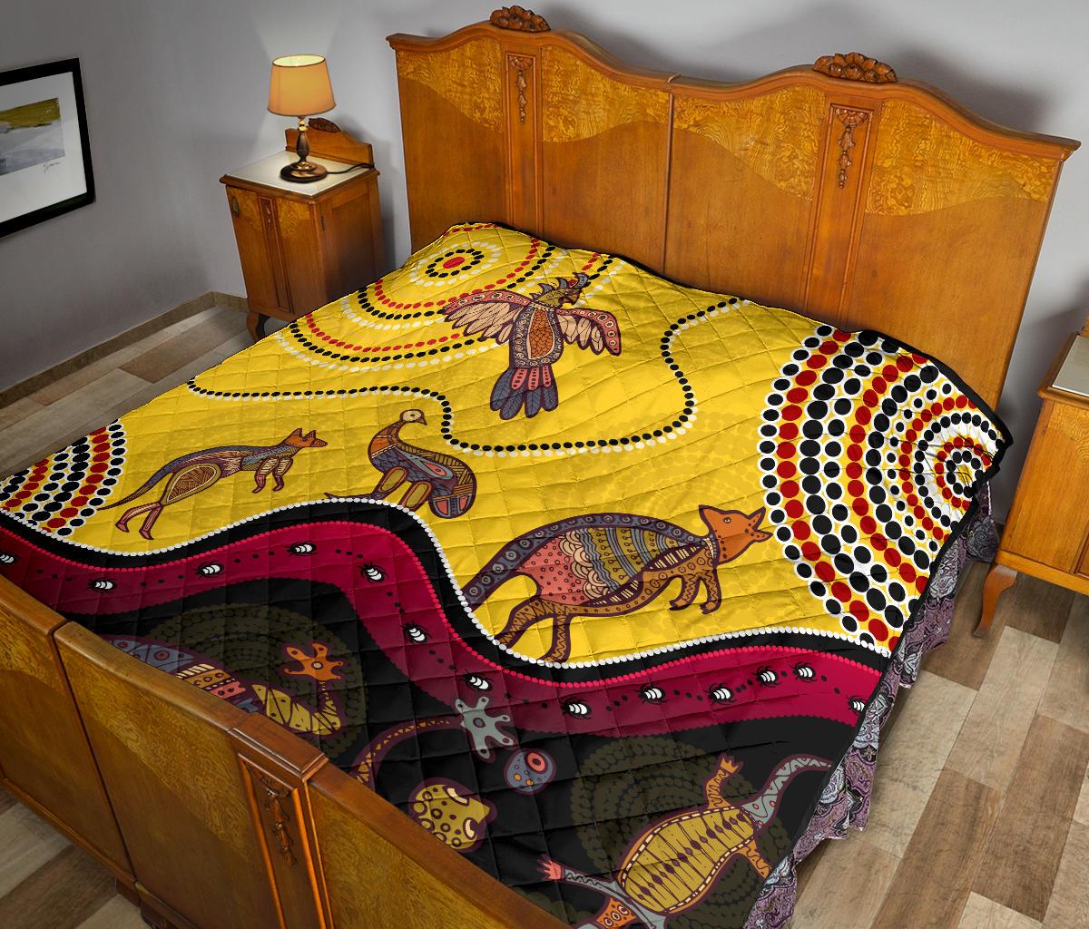 aboriginal-premium-quilt-indigenous-animals-life-art