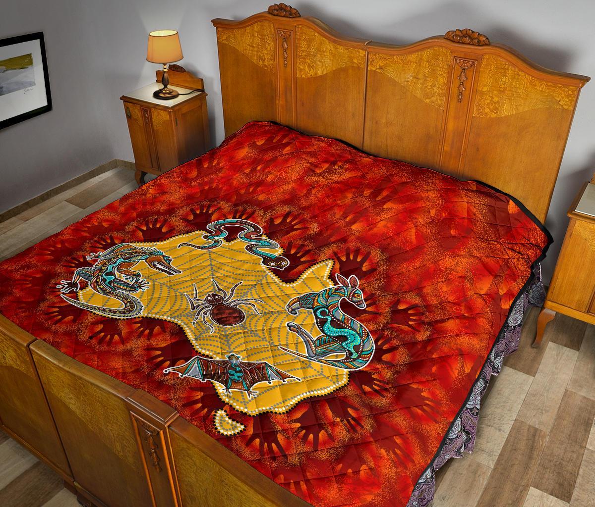 aboriginal-premium-quilt-australia-map-hand-patterns-spider-web