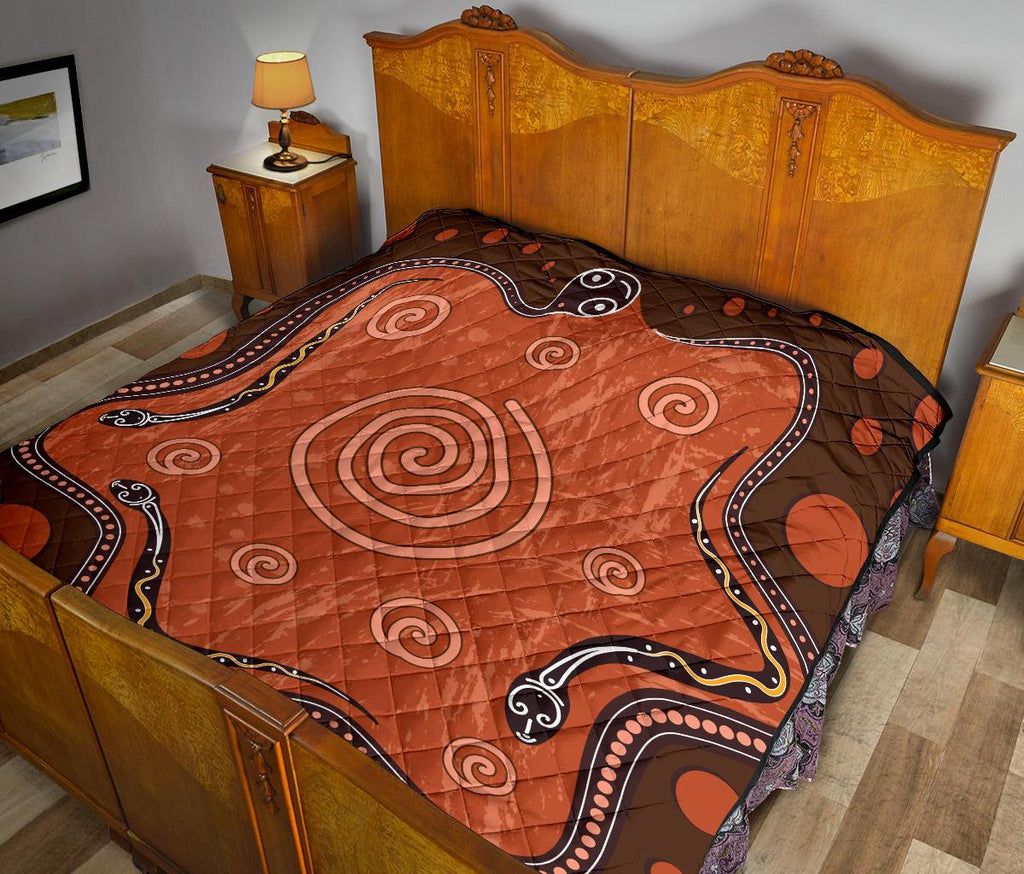 aboriginal-premium-quilt-australia-snake-aboriginal