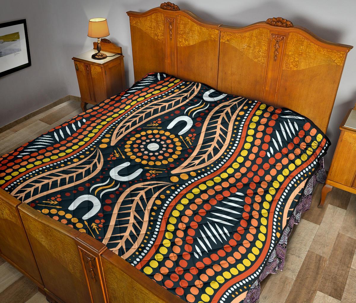aboriginal-premium-quilt-indigenous-dot-painting