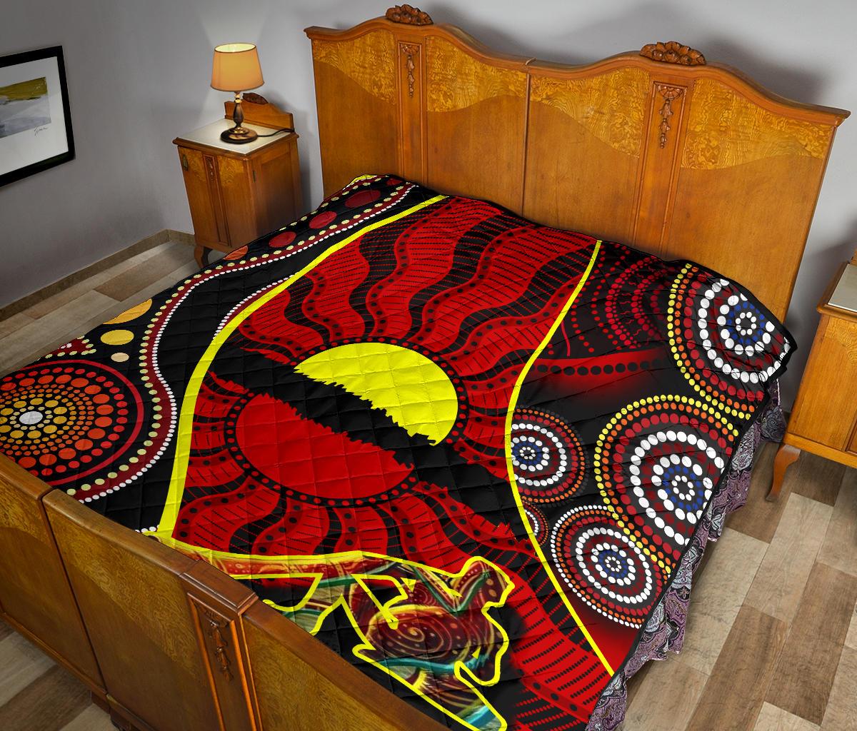 premium-quilt-australia-aboriginal-dots-with-didgeridoo