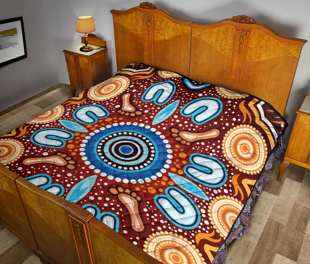 aboriginal-premium-quilt-indigenous-circle-dot-painting-ver02