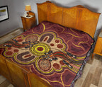 aboriginal-premium-quilt-indigenous-lizard-dot-painting-art