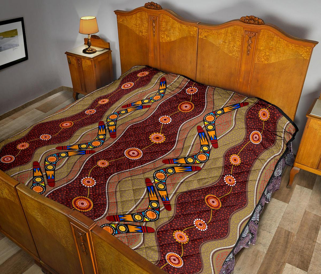 premium-quilts-aboriginal-patterns-coverlets-boomerang