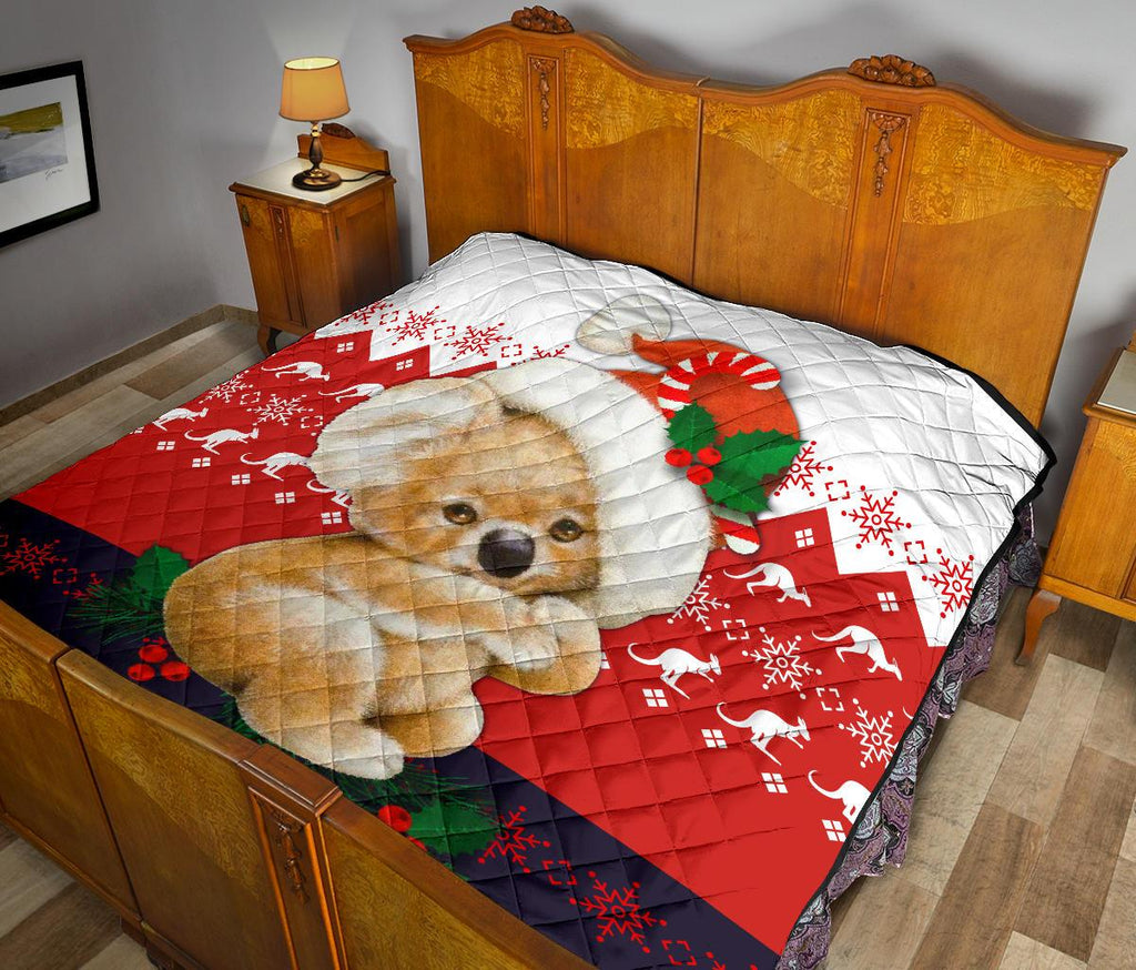 christmas-premium-quilts-koala-coverlets-kangaroo-symbol-snowflakes