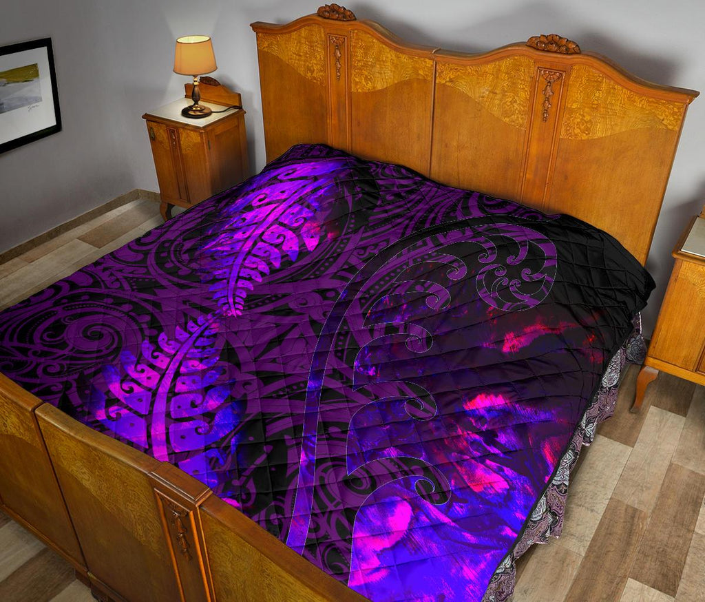 aotearoa-maori-premium-quilt-silver-fern-koru-vibes-purple