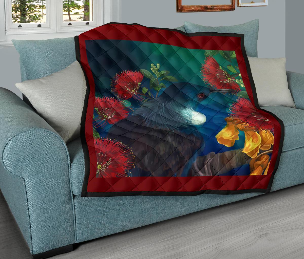 dreaming-tui-with-flowers-quilt