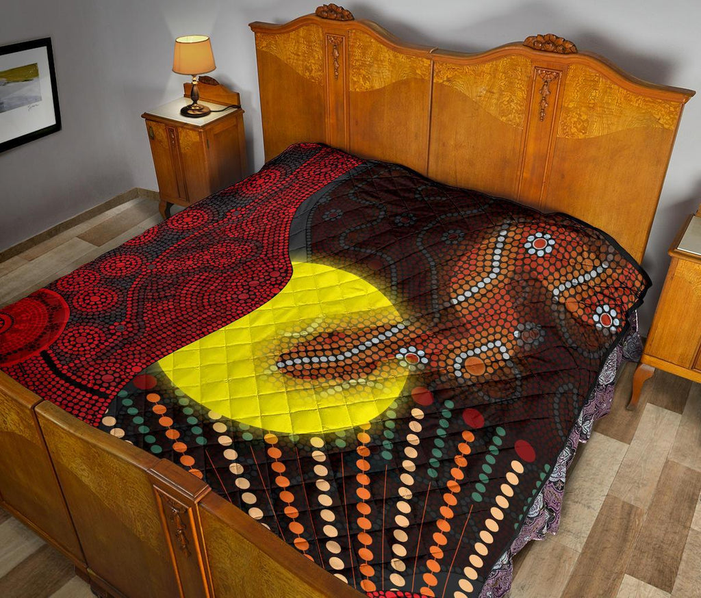 aboriginal-premium-quilt-indigenous-snake-sun-dot-painting