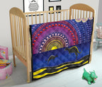 aboriginal-premium-quilt-sunset-over-the-sea-and-kangaroo-dot-painting