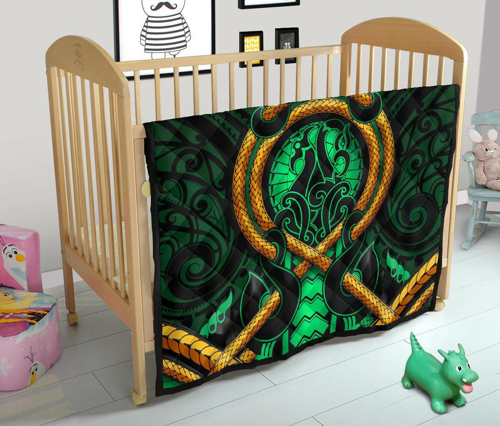maori-new-zealand-premium-quilt-manaia-green