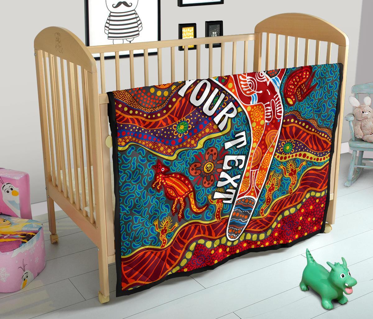 aboriginal-personalised-premium-quilt-indigenous-boomerang