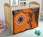 aboriginal-premium-quilt-australia-orange-lizard-aboriginal-art