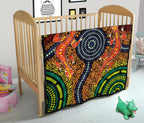 1st-australiapremium-quilt-aboriginal-two-lizards-dot-painting-circle