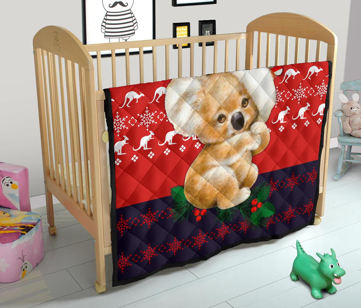 christmas-premium-quilts-koala-coverlets-kangaroo-symbol-snowflakes