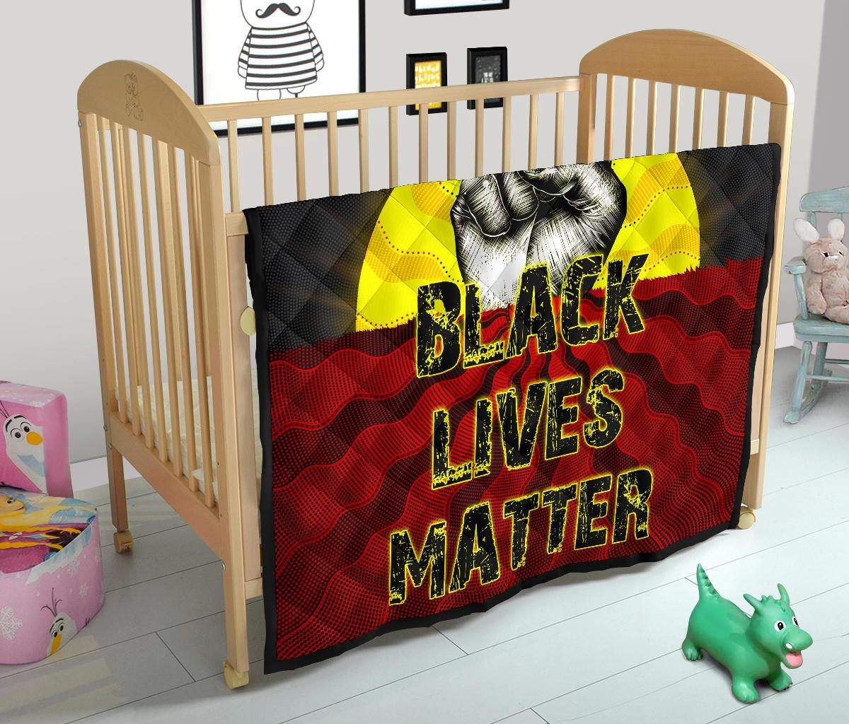 premium-quilt-aboriginal-black-lives-matter-sun-dot-painting