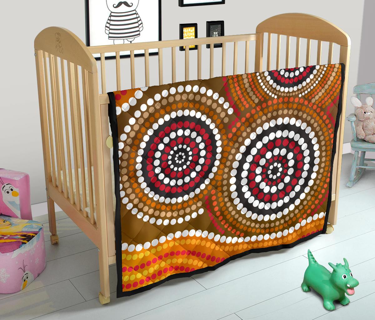 aboriginal-premium-quilt-australia-brown-circle-dot-painting-art