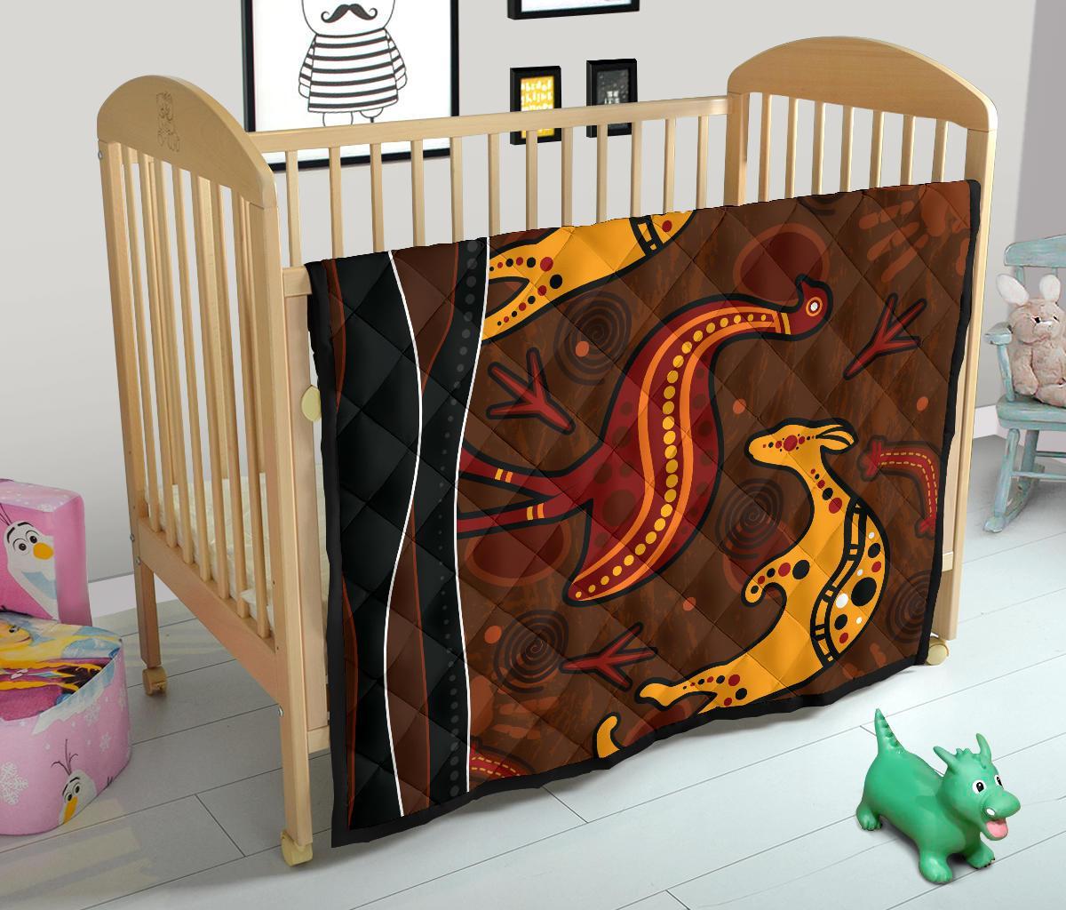 aboriginal-premium-quilt-indigenous-kangaroo-and-emu-brown-color