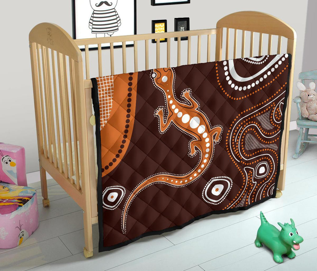 aboriginal-premium-quilt-australia-orange-lizard-aboriginal-art-1