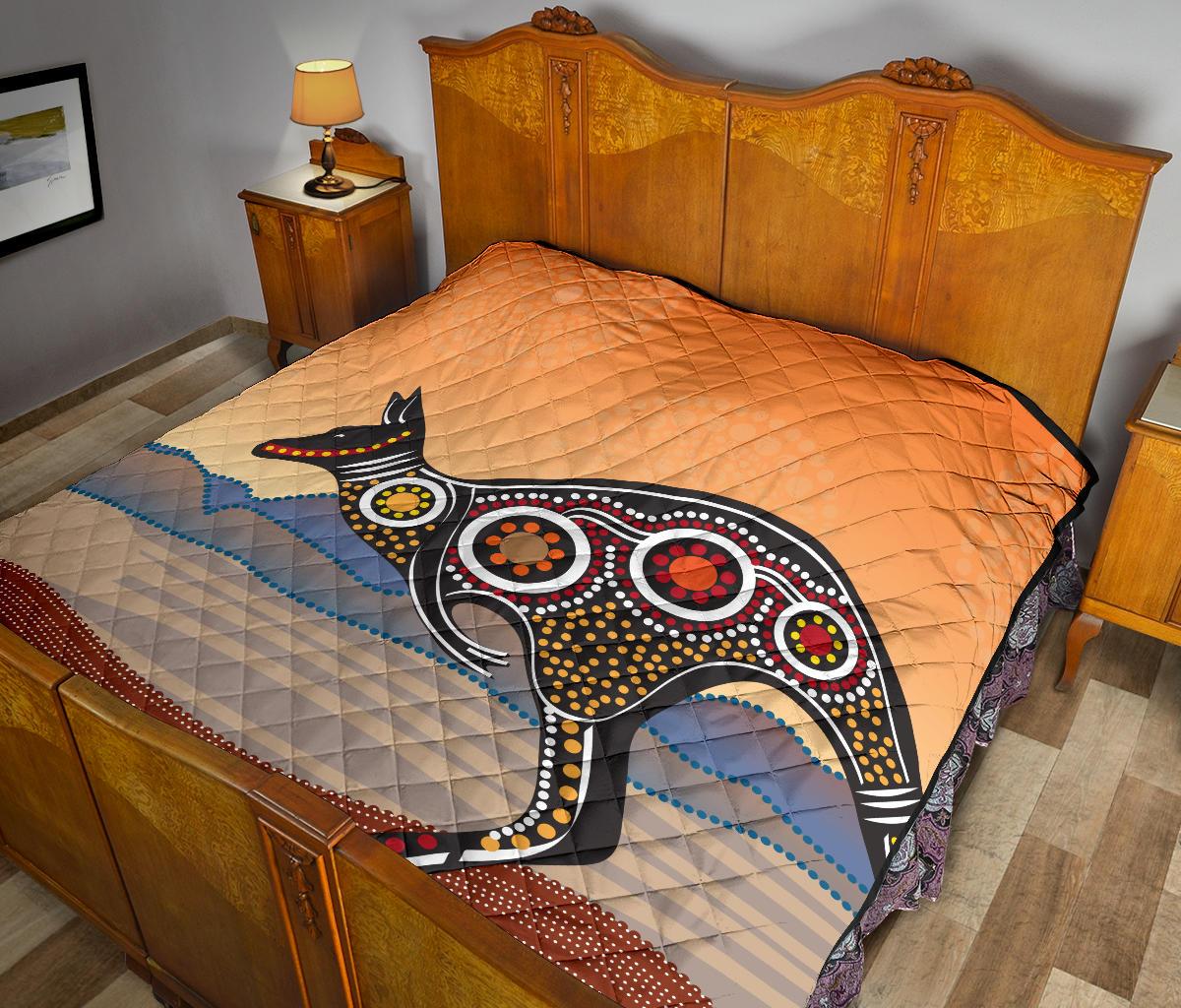 premium-quilts-kangaroo-quilts-aboriginal-dot-painting