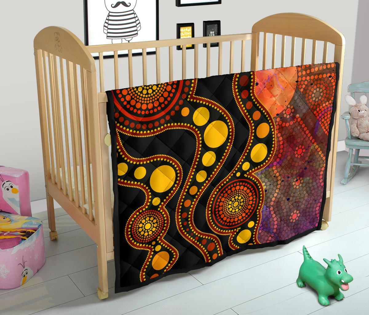 aboriginal-premium-quilt-australia-indigenous-flag-circle-dot-painting-art-golden