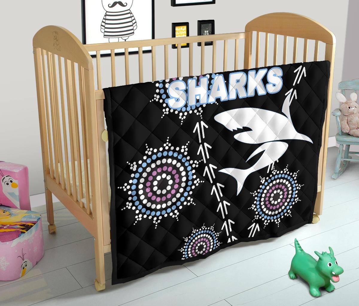 cronulla-premium-quilt-sharks-simple-indigenous-black