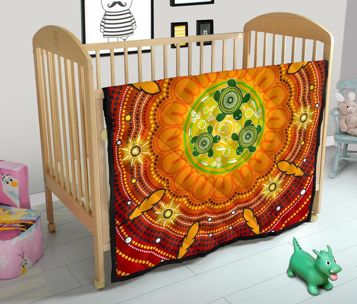 aboriginal-premium-quilt-turtle-circle-dot-painting-art