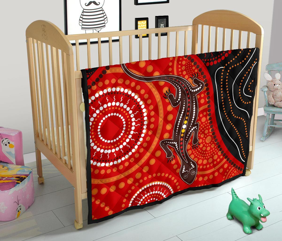 aboriginal-premium-quilt-australia-lizard-dot-painting-art